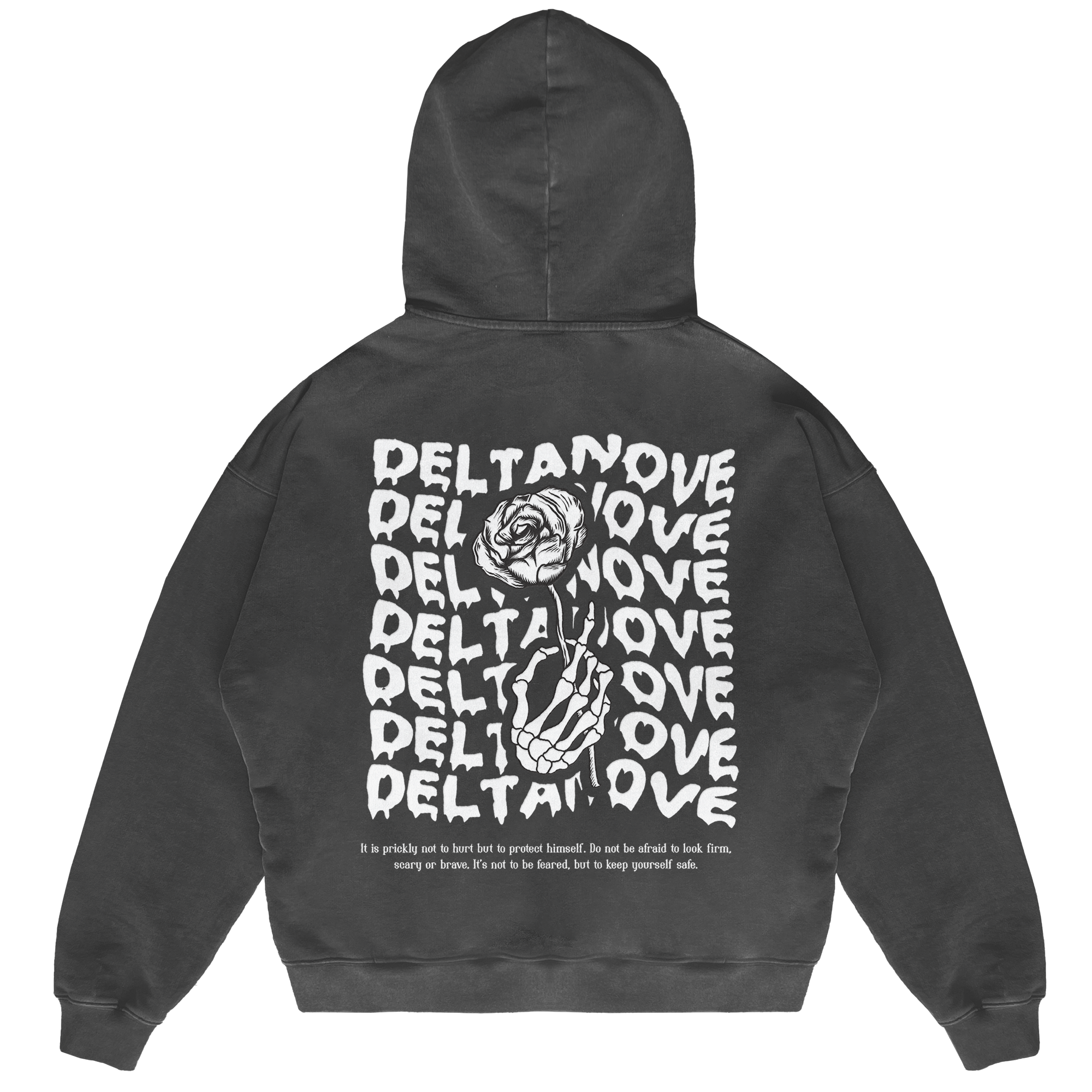 Felpa Hoodie Deltanove Flower 24H EXPRESS SHIPMENT - not for resale