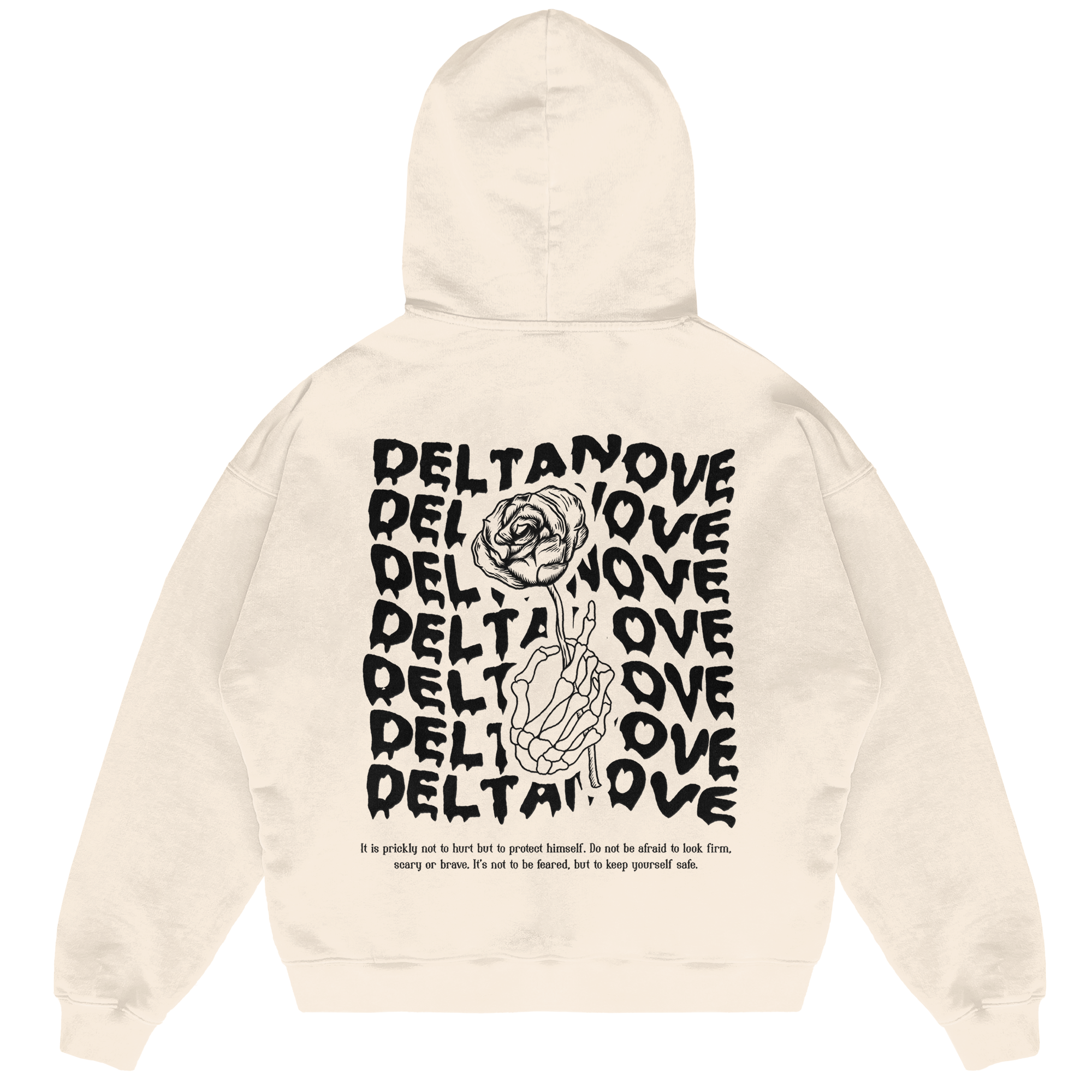 Felpa Hoodie Deltanove Flower 24H EXPRESS SHIPMENT - not for resale