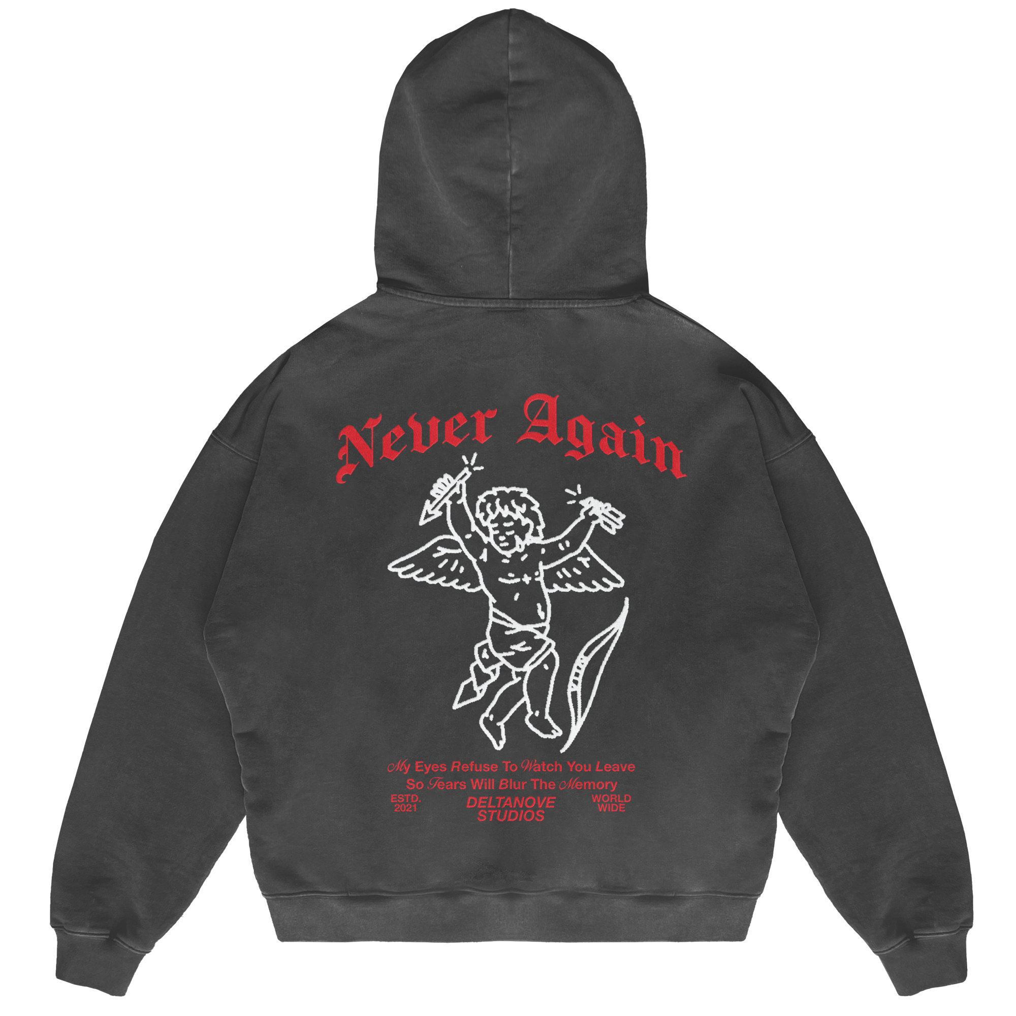 Felpa Hoodie Deltanove Never Again 24H EXPRESS SHIPMENT - not for resale