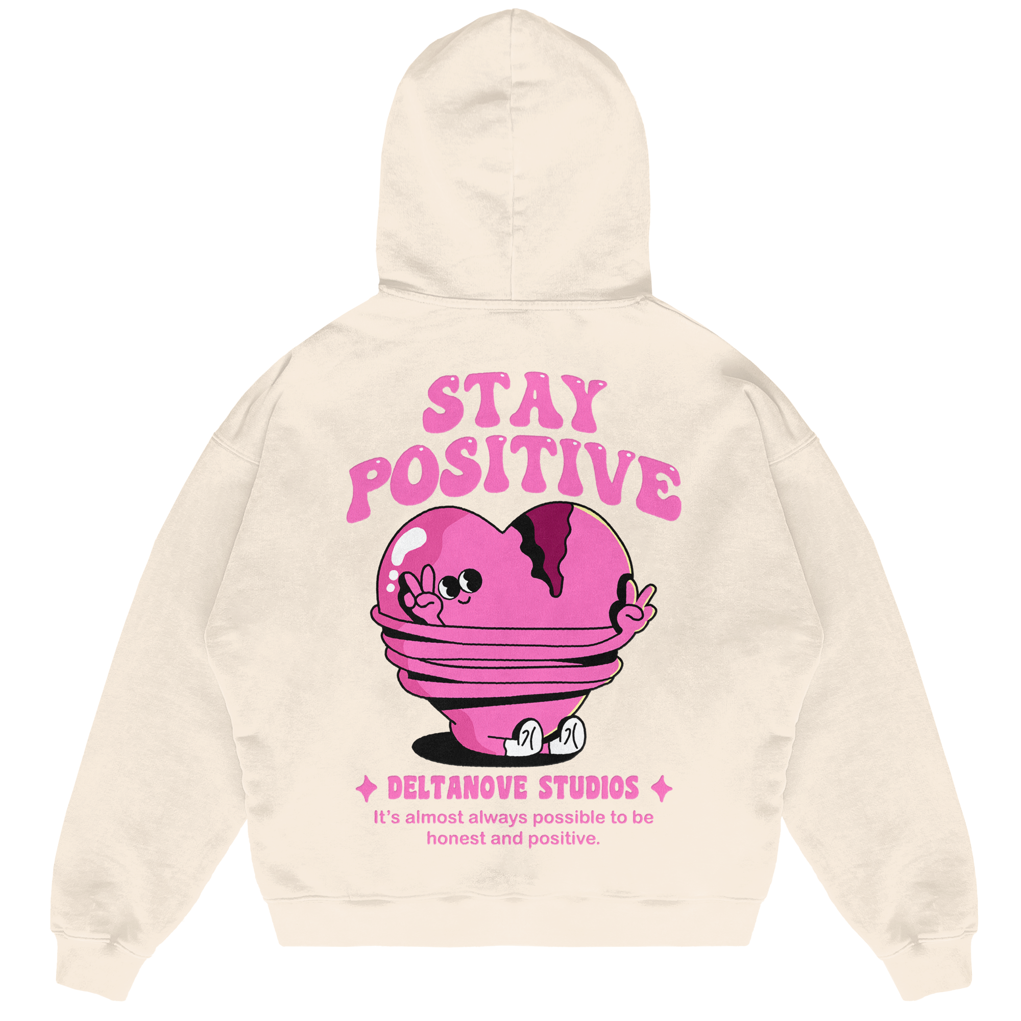 Felpa Hoodie Deltanove Stay Positive 24H EXPRESS SHIPMENT - not for resale