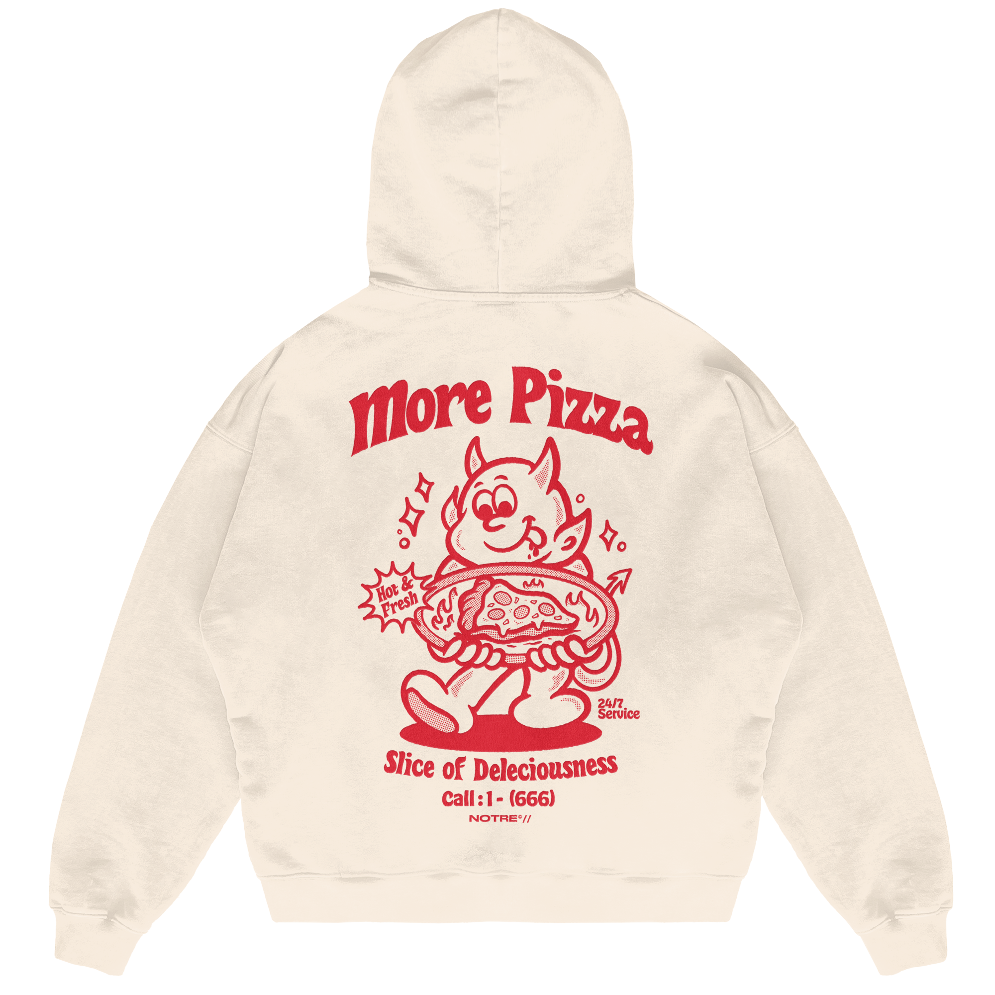 Felpa Hoodie Notre More Pizza 666 24H EXPRESS SHIPMENT - not for resale