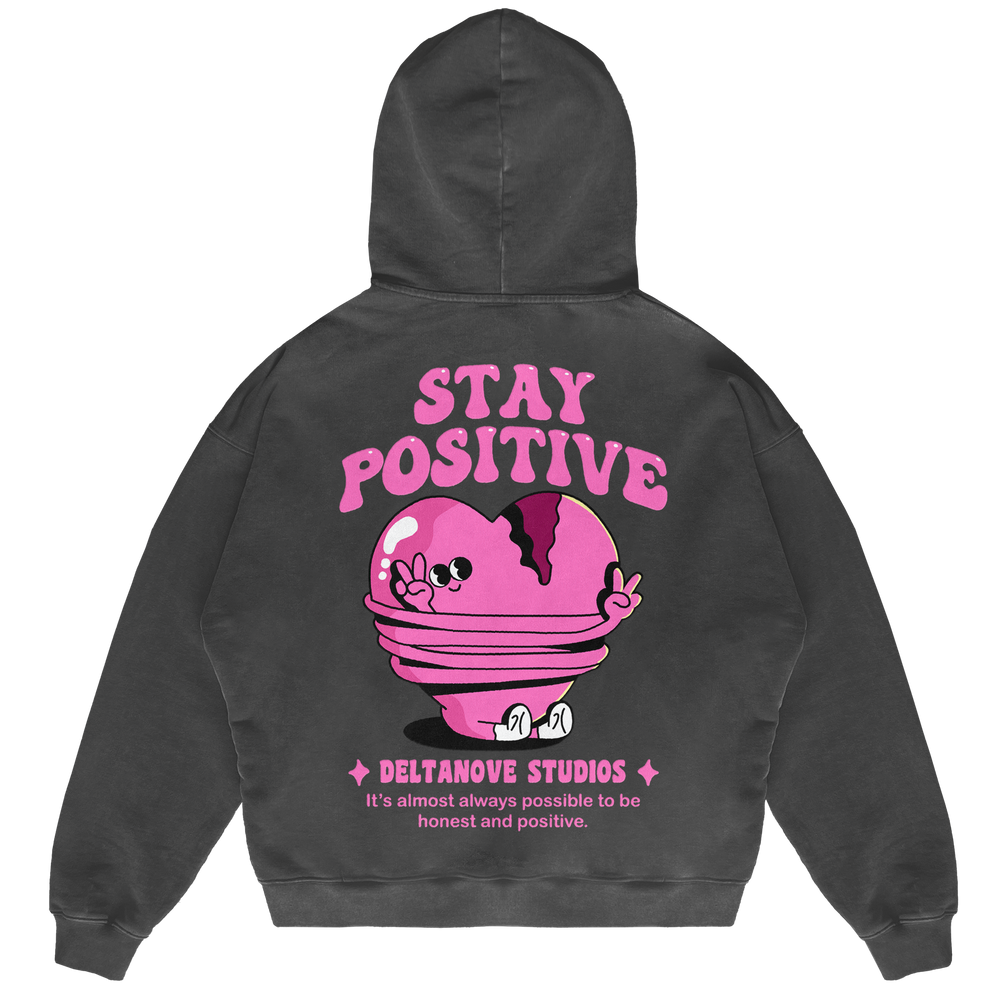 Felpa Hoodie Deltanove Stay Positive 24H EXPRESS SHIPMENT