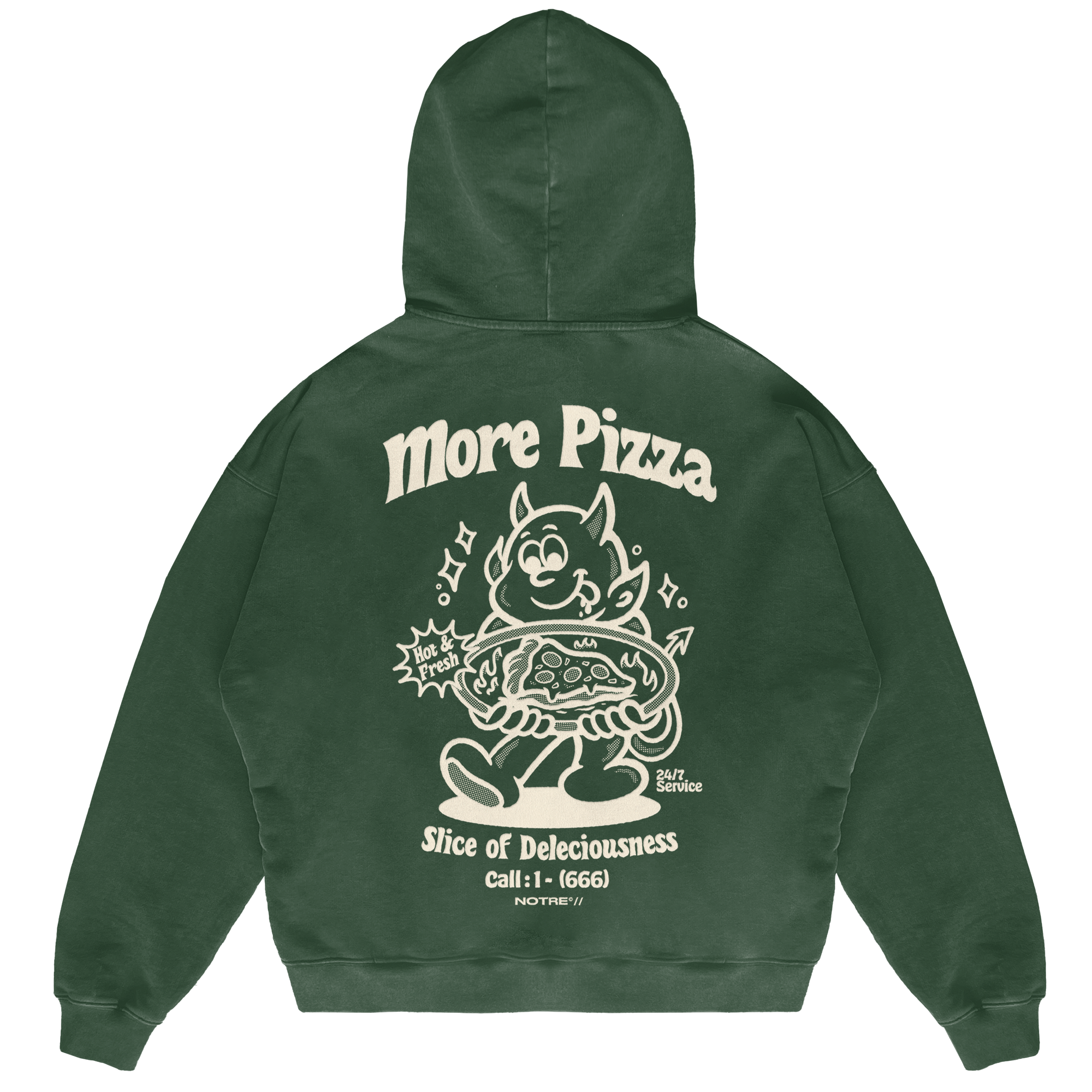 Felpa Hoodie Notre More Pizza 666 24H EXPRESS SHIPMENT - not for resale
