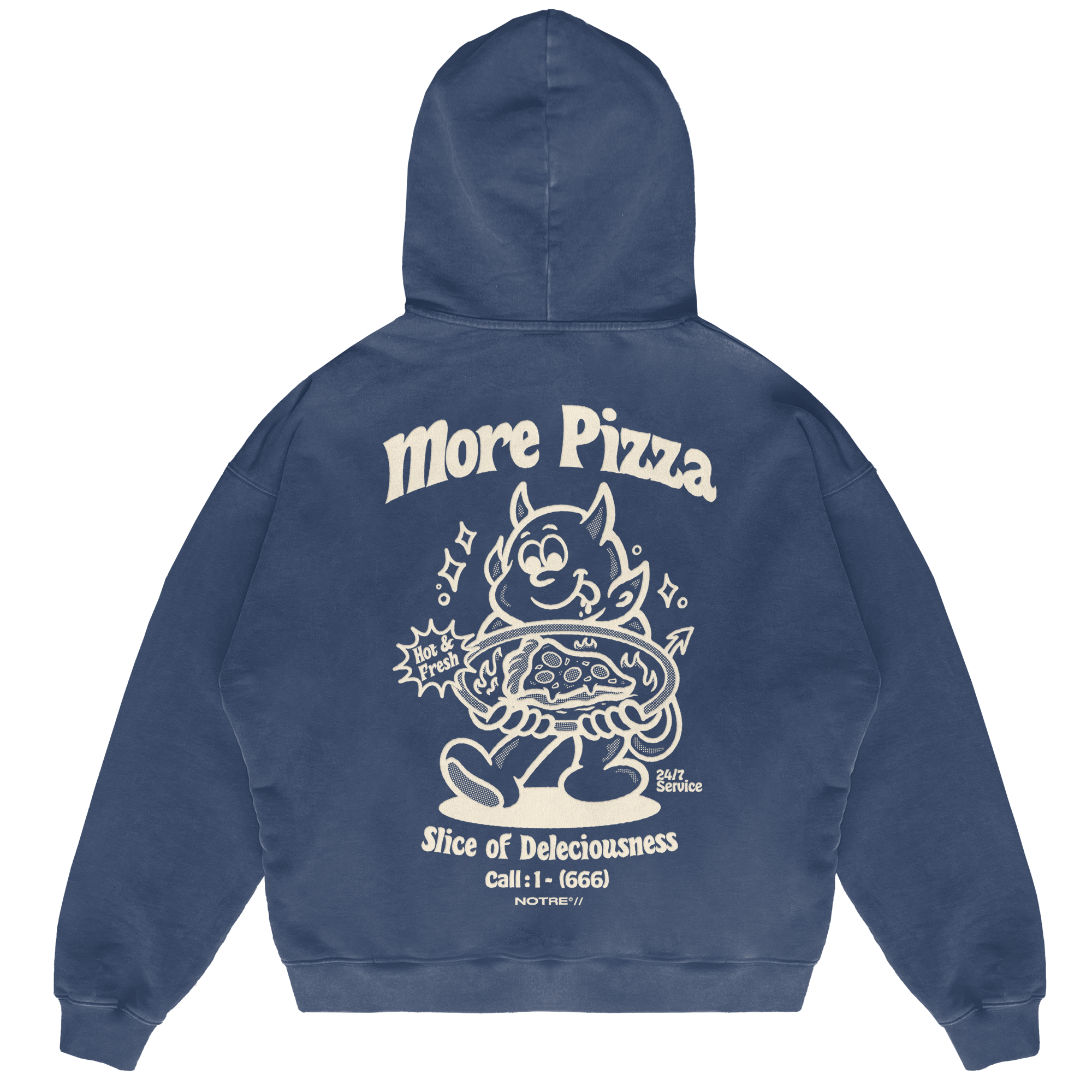 Felpa Hoodie Notre More Pizza 666 24H EXPRESS SHIPMENT - not for resale