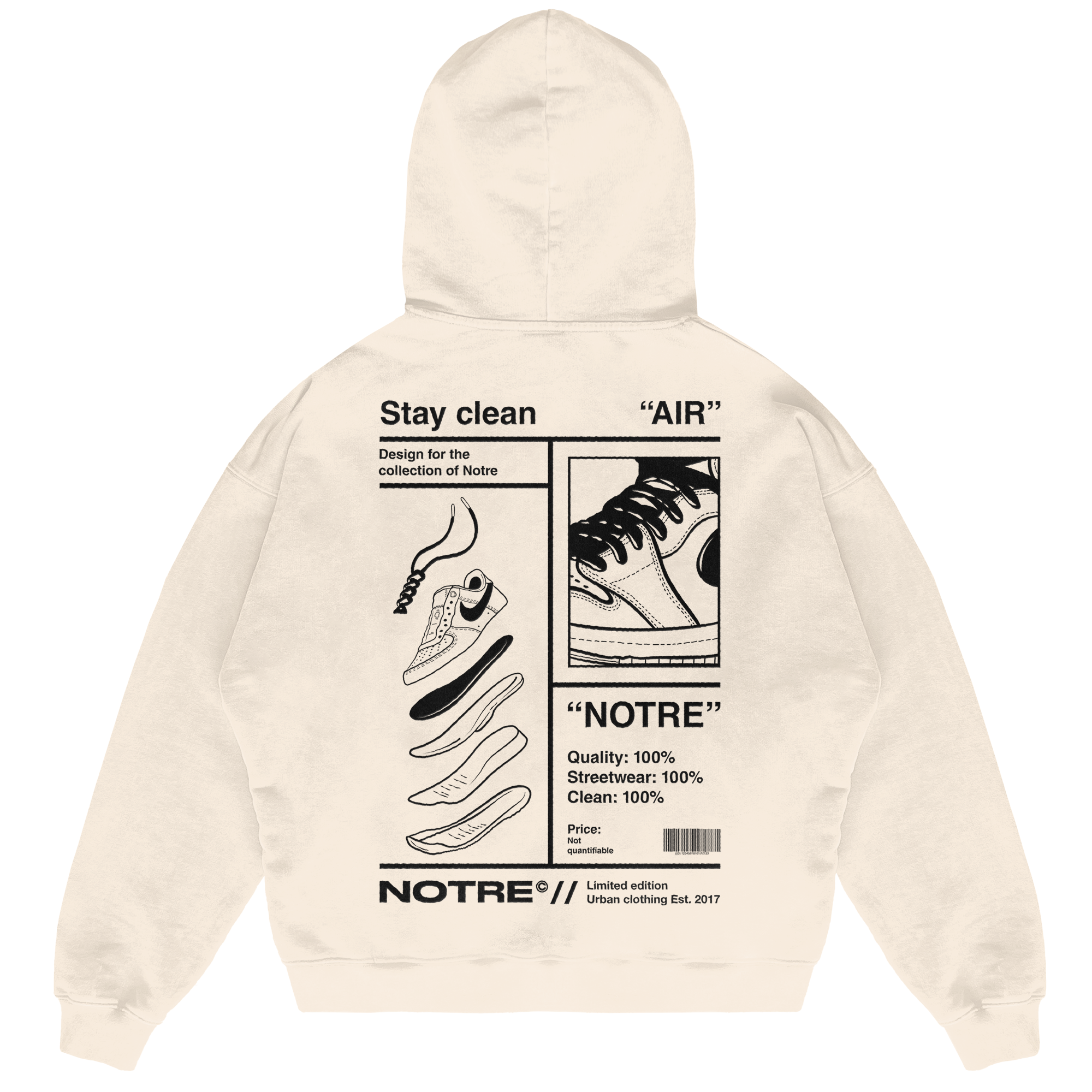 Felpa Hoodie Notre Stay Clean 24H EXPRESS SHIPMENT - not for resale