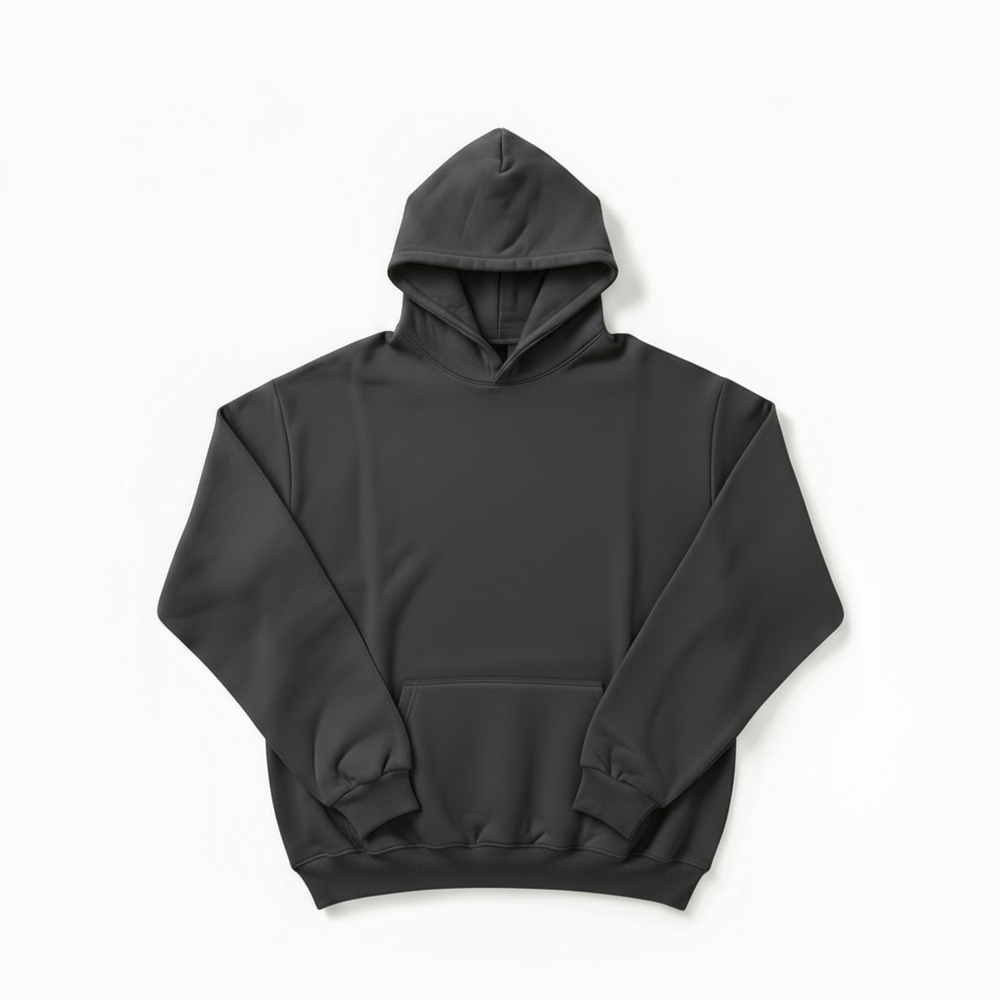 Felpa Hoodie ESSENTIAL 330grsm 100% cotone DARK GREY