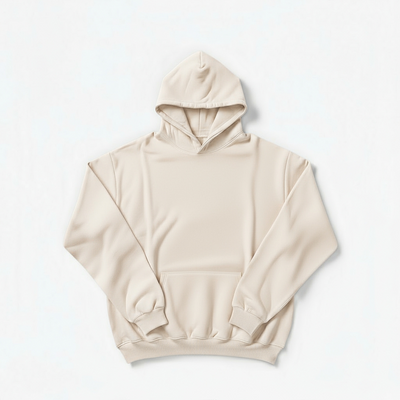 Sudadera con capucha ESSENTIAL 330grsm 100% algodón CALIENTE OFF-WHITE