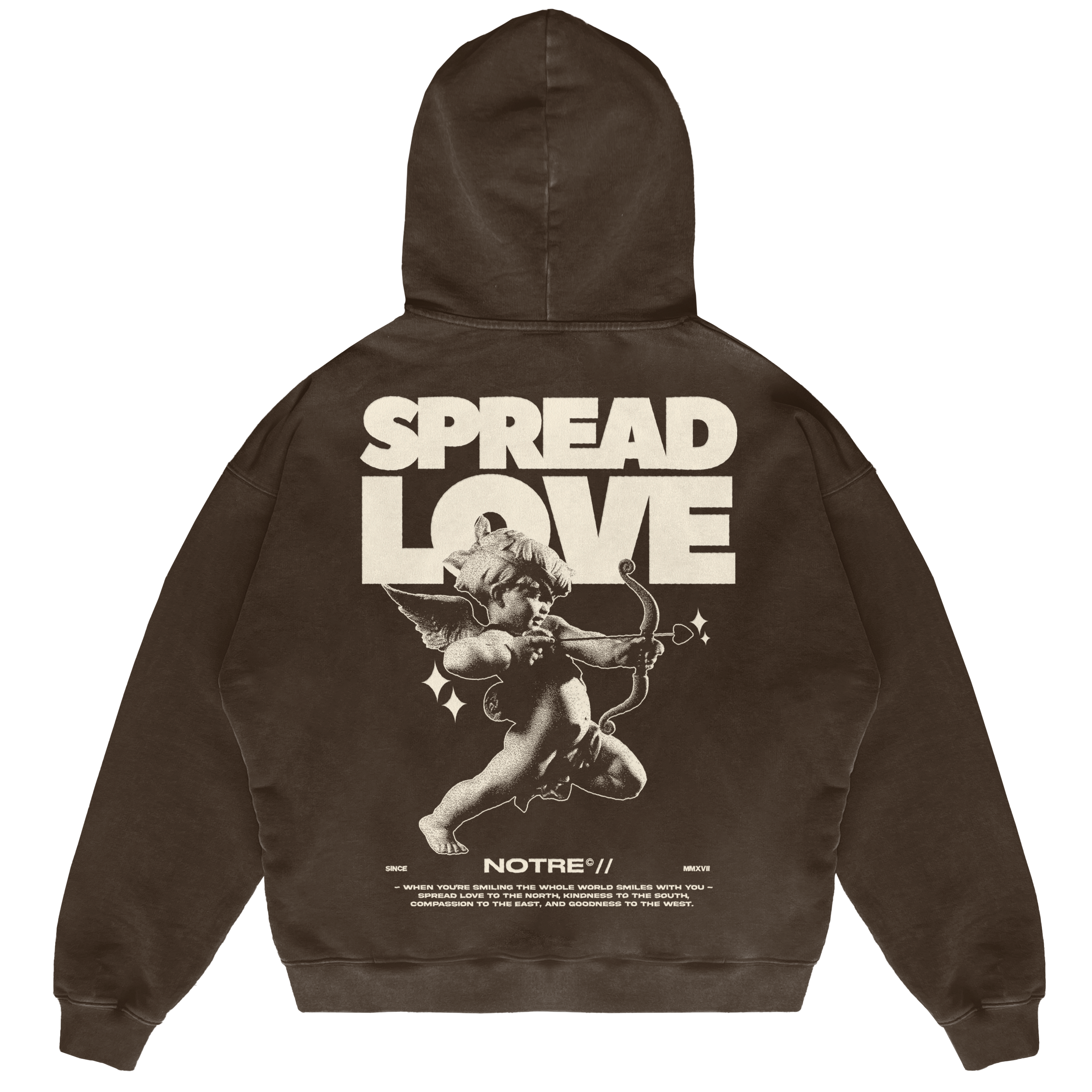 Felpa Hoodie Notre Spread Love 24H EXPRESS SHIPMENT - not for resale