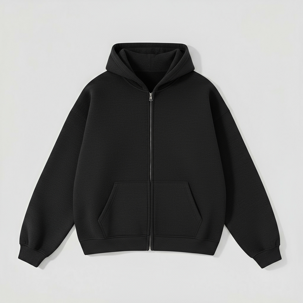 Zip Hoodie ESSENTIAL Premium 330gr BLACK